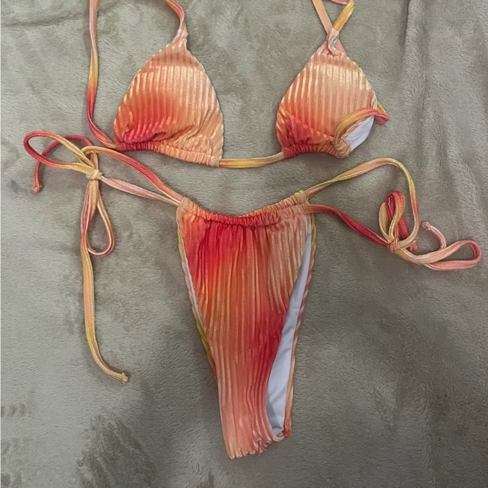 Velvet ombré bikini set